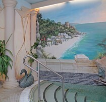 Salas de tratamientos para parejas, sauna, bañera de hidromasaje 