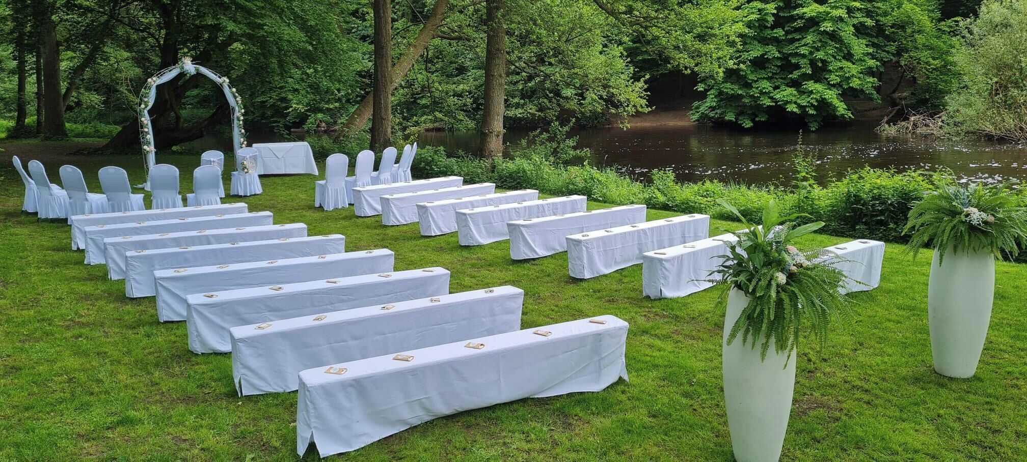 outdoor wedding area