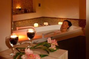Soins corporels, massages aux pierres chaudes, enveloppements corporels
