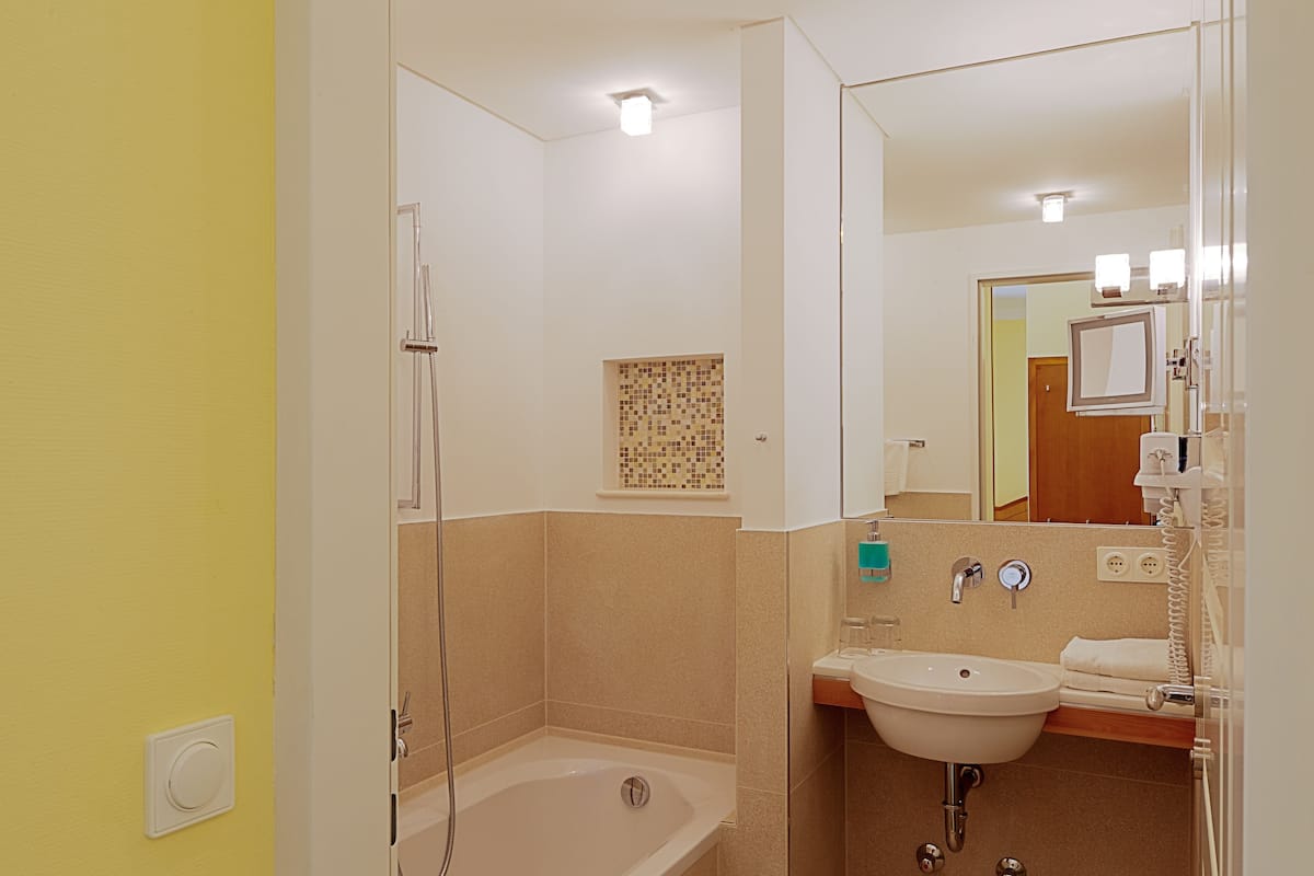 free toiletries, hair dryer, bathrobes, slippers