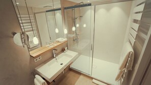 Eco-friendly toiletries, hair dryer, bathrobes, slippers