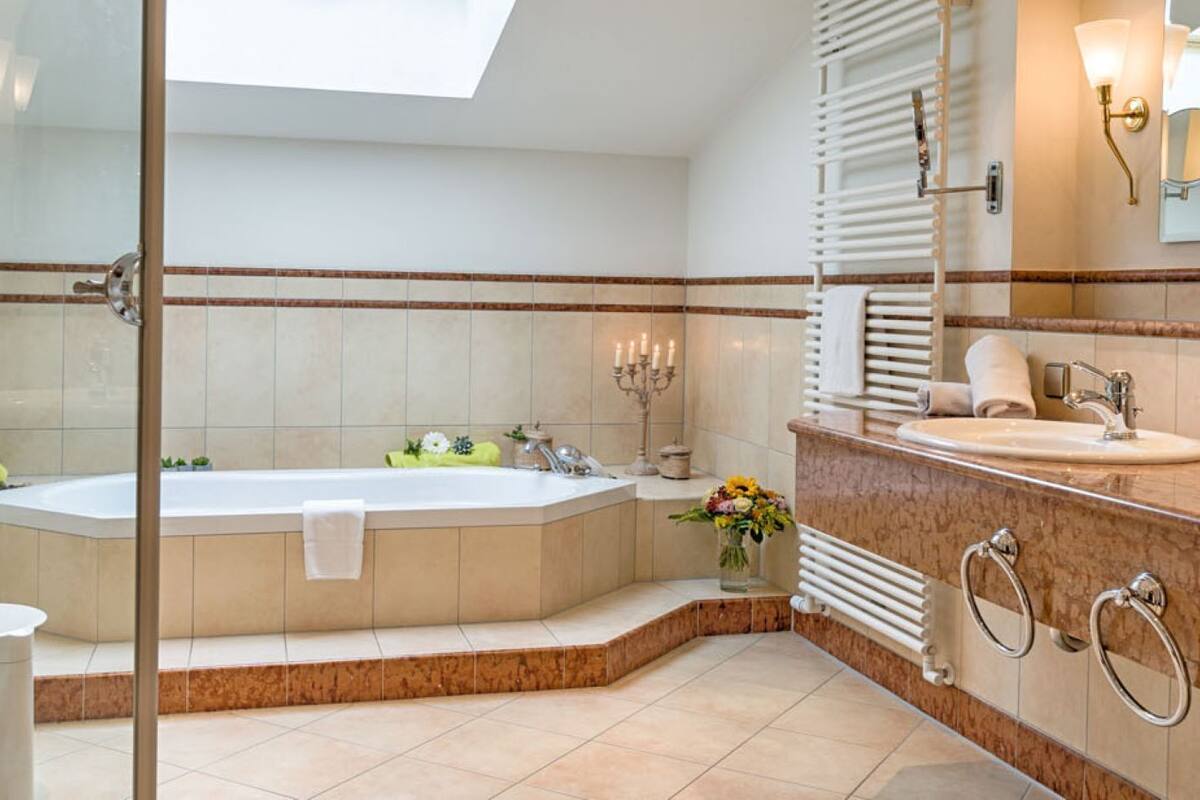 suite | bathroom | free toiletries, hair dryer, bathrobes, slippers