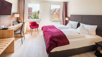 Classic-værelse - 1 dobbeltseng | Allergivenligt sengetøj, pengeskab på værelset, lydisolering