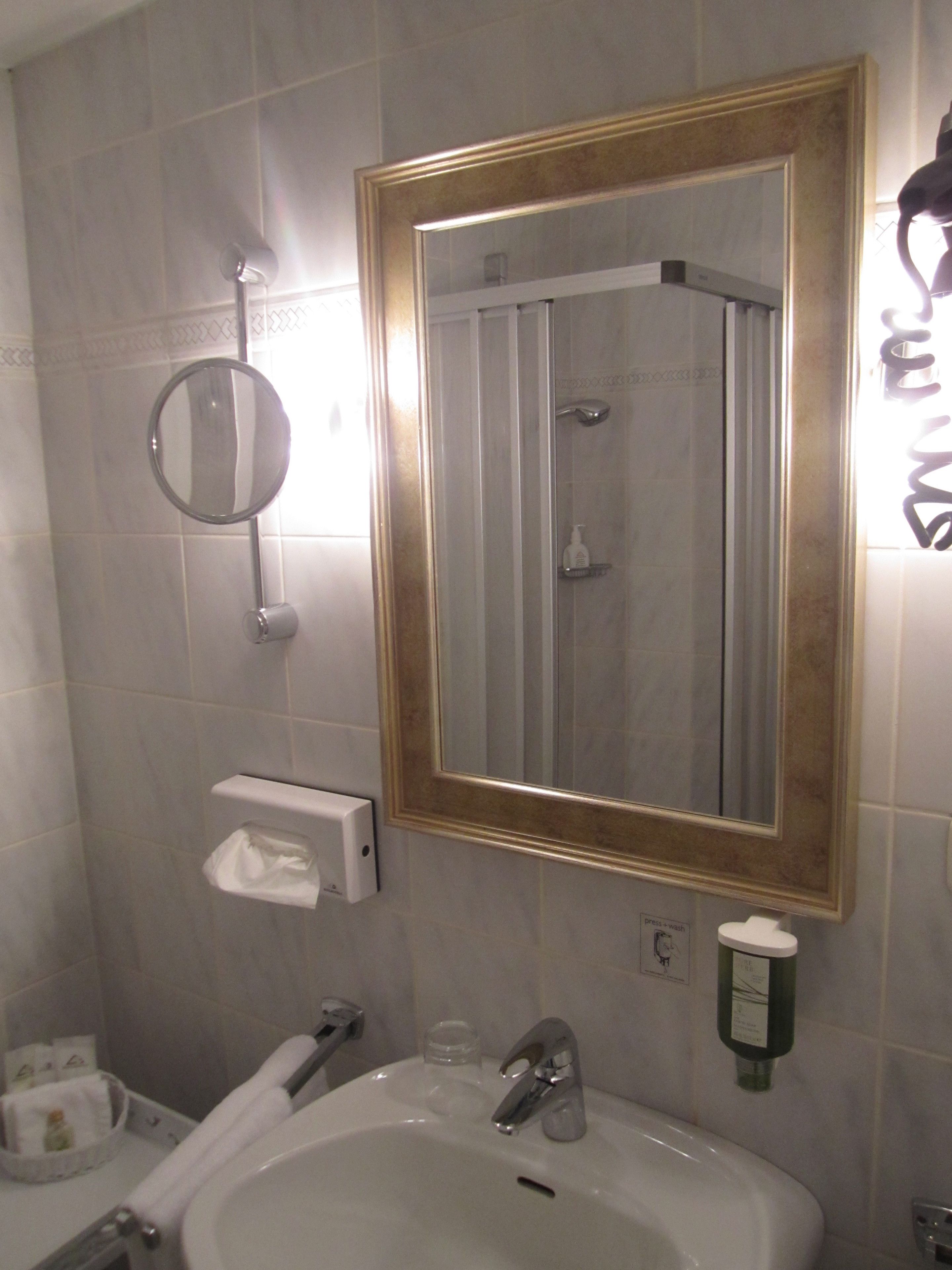 free toiletries, hair dryer, bathrobes, towels