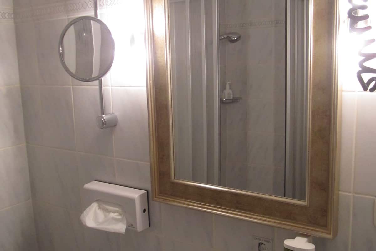 free toiletries, hair dryer, bathrobes, towels