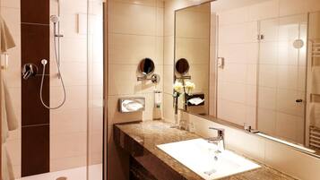 Free toiletries, hair dryer, towels