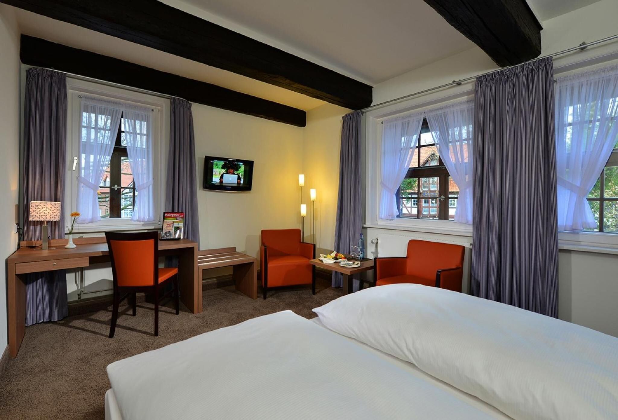 premium bedding, desk, iron/ironing board, free wifi