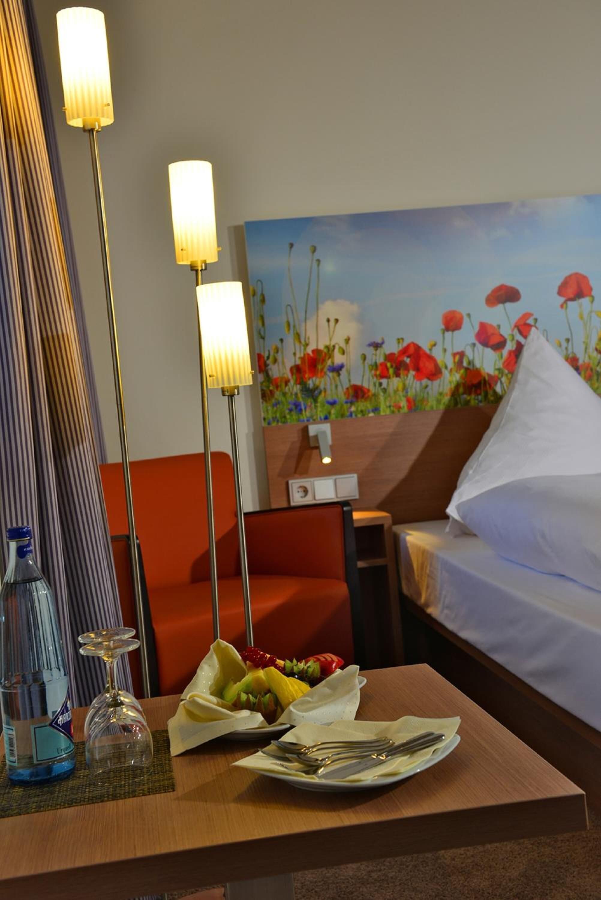 premium bedding, desk, iron/ironing board, free wifi