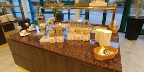 Daily buffet breakfast (EUR 14 per person)