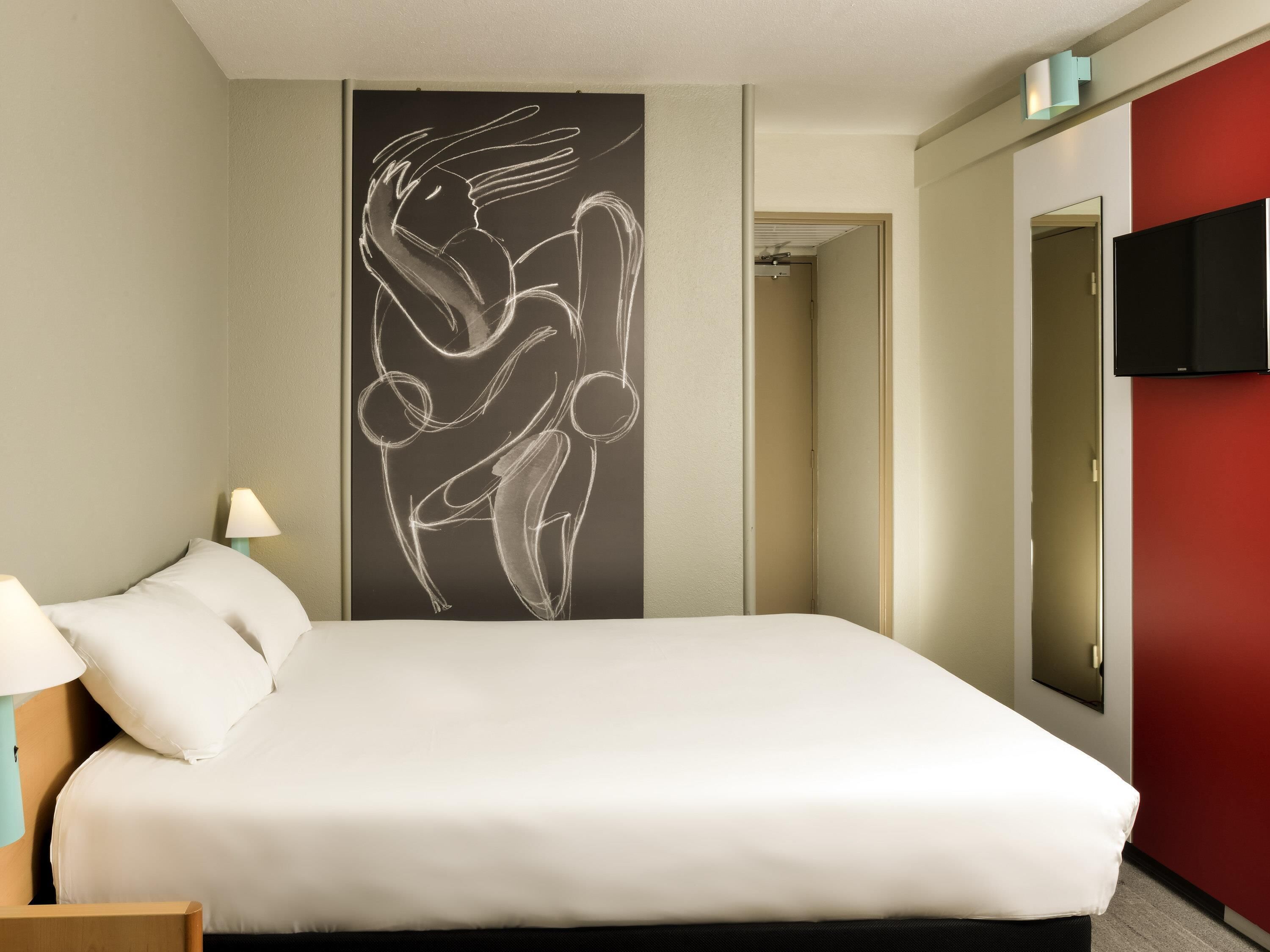 premium bedding, desk, blackout curtains, soundproofing