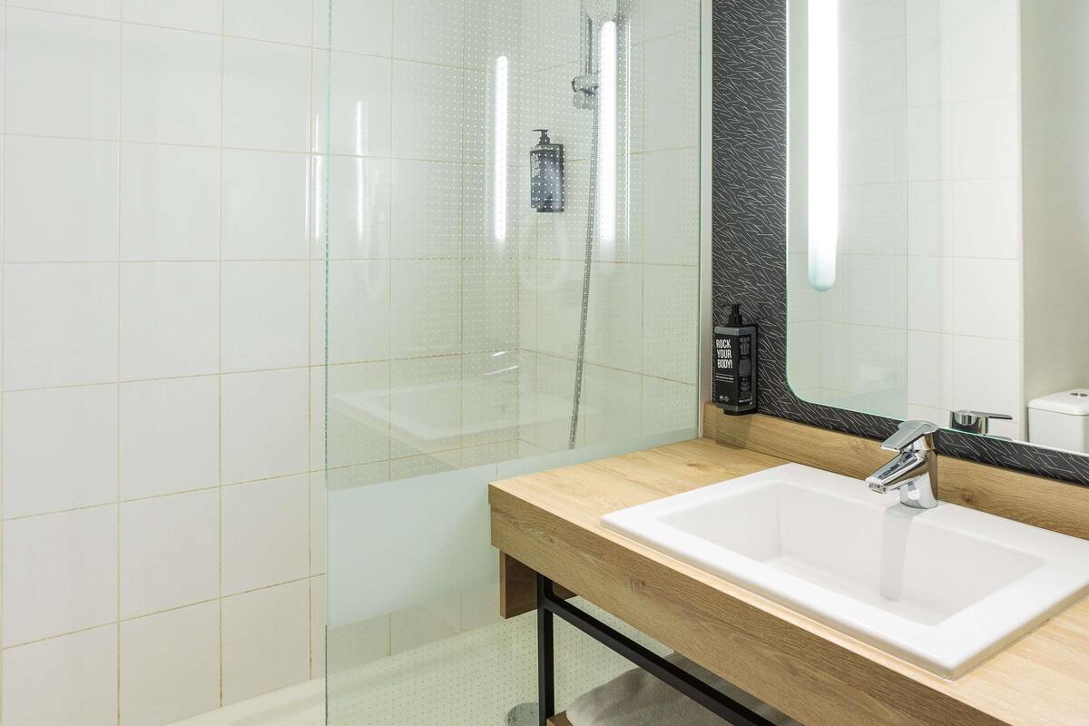 premium bedding, desk, blackout curtains, soundproofing