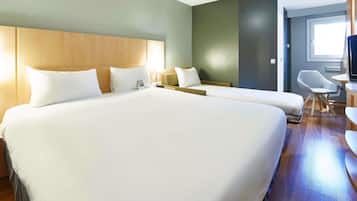 Standard Double Room, Multiple Beds | Premium bedding, desk, soundproofing, iron/ironing board