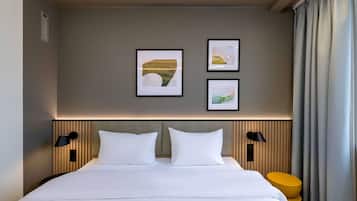 Hypo-allergenic bedding available, blackout drapes, soundproofing