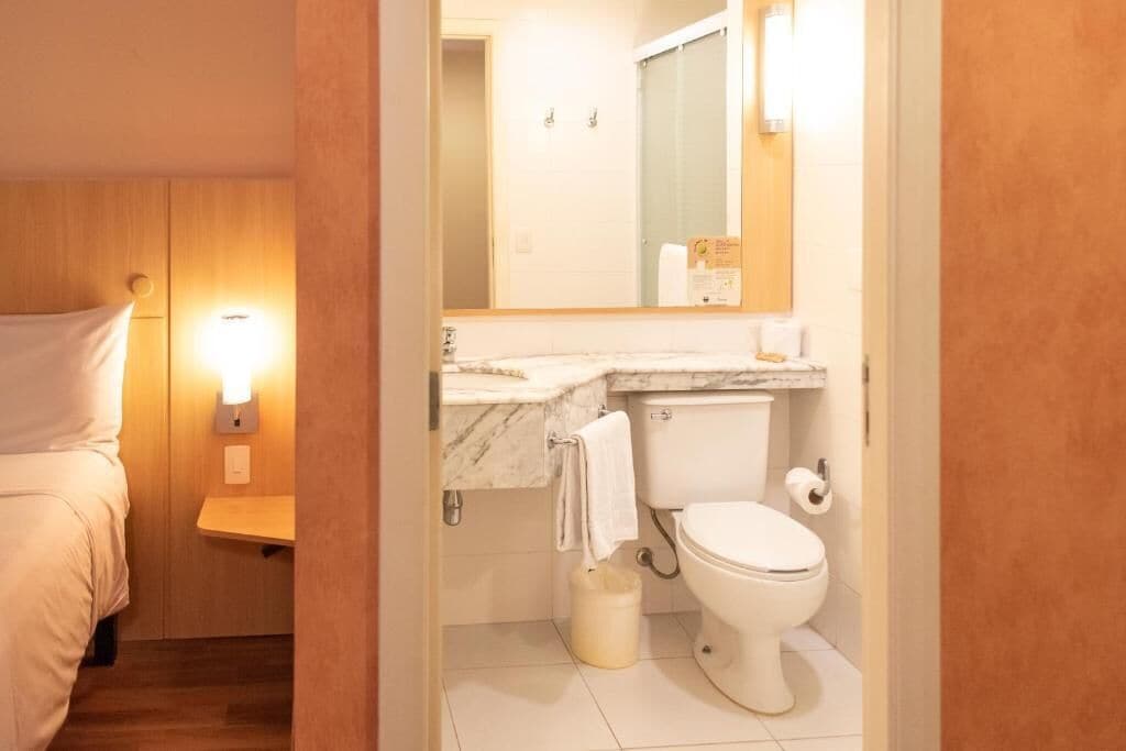 shower, eco-friendly toiletries, towels