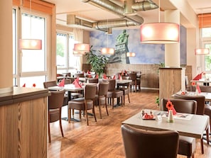 Dinner served, German cuisine, alfresco dining
