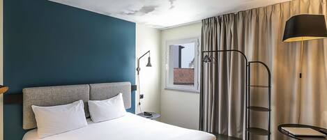 Standard Double Room (Renovated, 1 Double bed sweet bed) | Desk, laptop workspace, blackout curtains, soundproofing