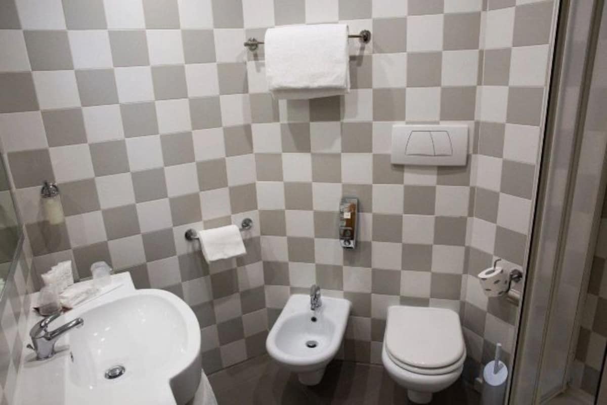 Bidet, towels