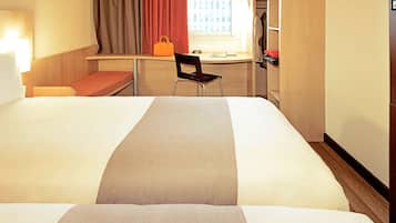 Standard Room, 2 Twin Beds | Desk, blackout drapes, soundproofing, travel crib