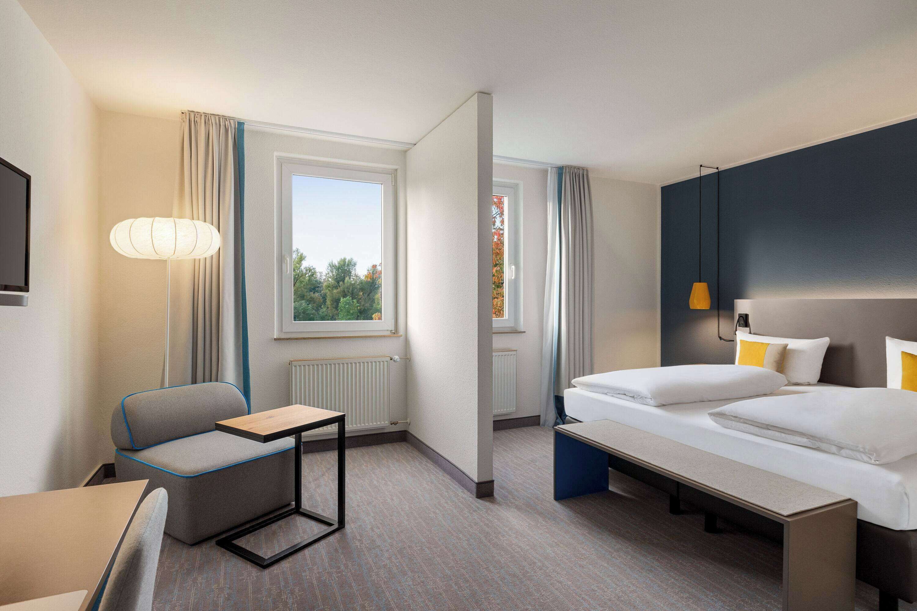 hypo-allergenic bedding, desk, iron/ironing board, free cots/infant beds