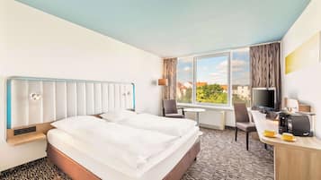 Comfort-Zimmer, 1 Doppelbett | Allergikerbettwaren, Schreibtisch, laptopgeeigneter Arbeitsplatz