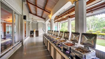 Indian cuisine, pool views