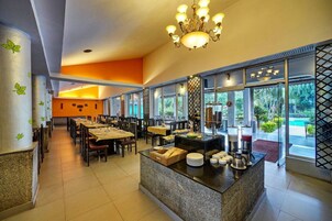 Indian cuisine, pool views 