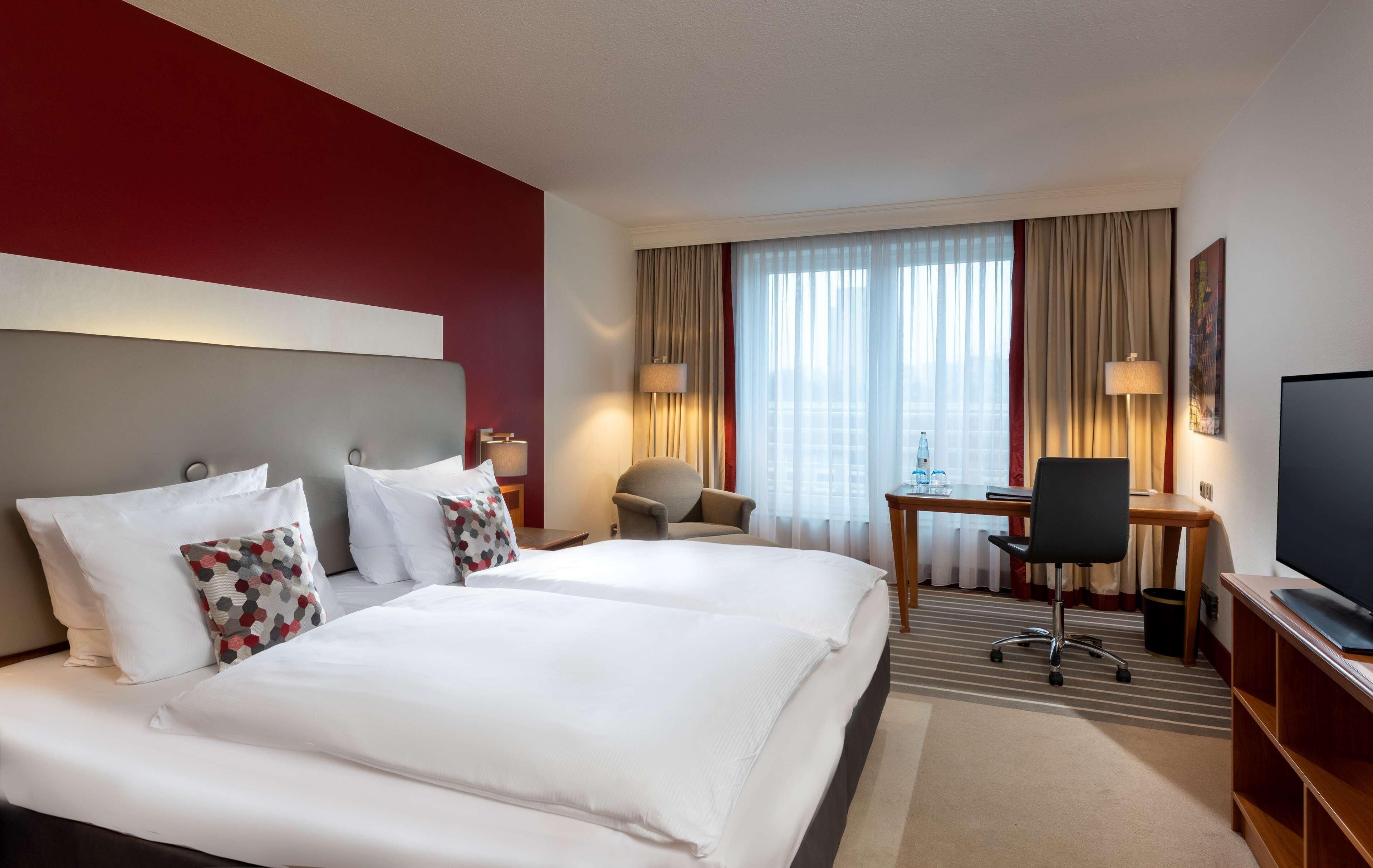 Hypo-allergenic bedding, down duvets, in-room safe, blackout curtains