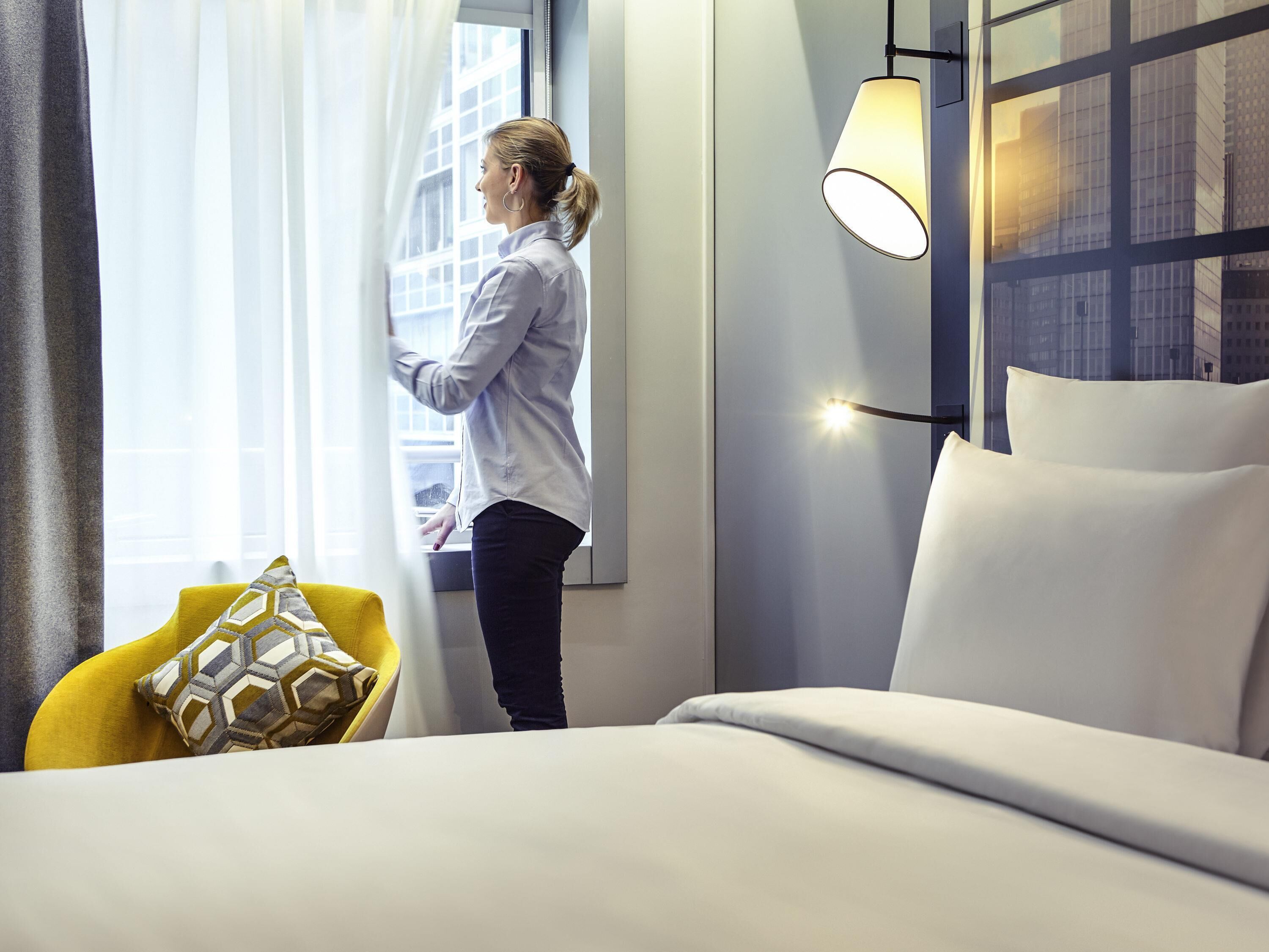 In-room safe, desk, blackout curtains, soundproofing