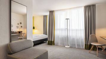 Comfort-Zimmer, 1 King-Bett, barrierefrei | Allergikerbettwaren, individuell dekoriert, individuell eingerichtet