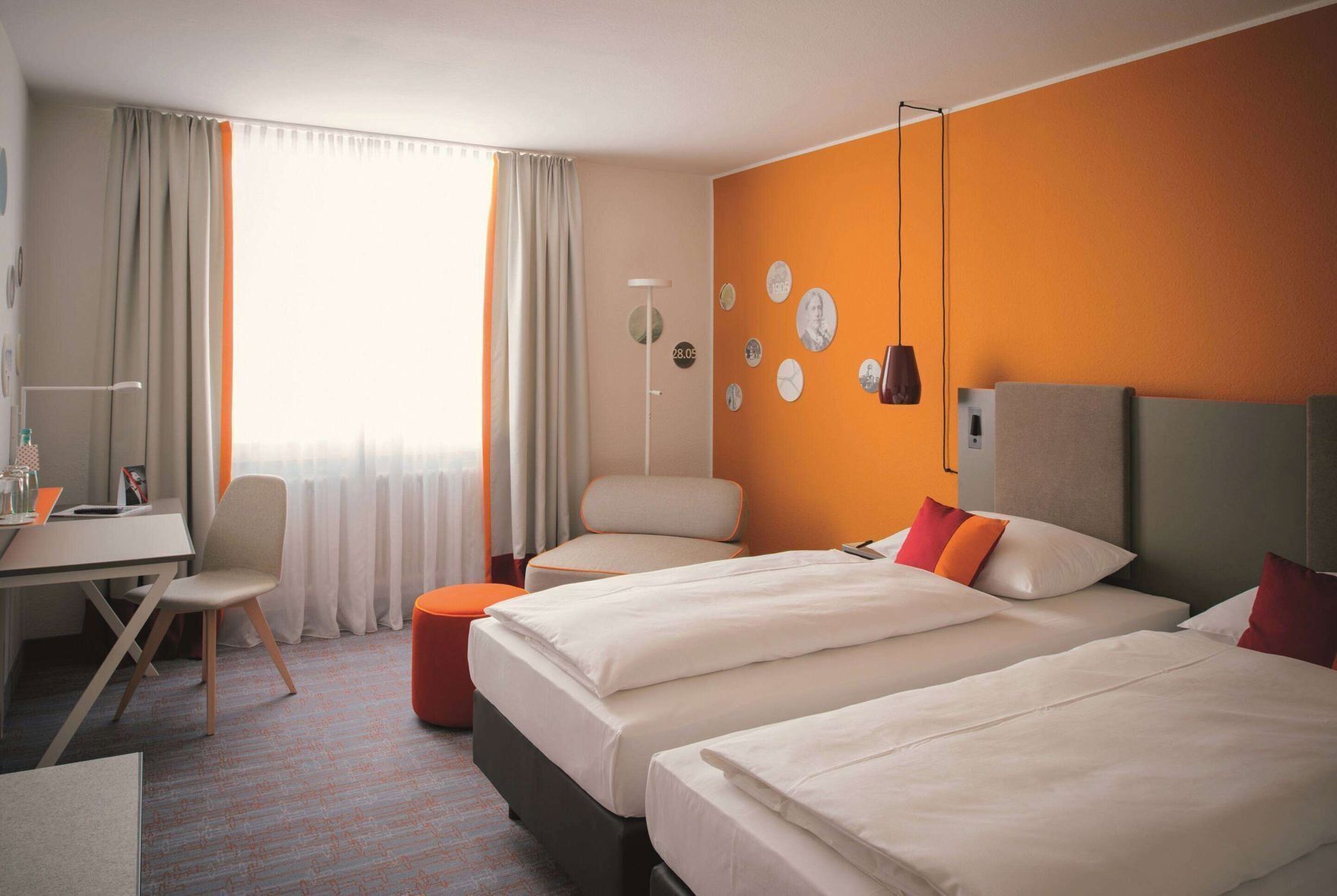 Hypo-allergenic bedding, individually decorated, individually furnished