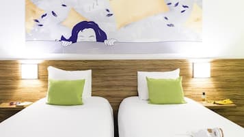 Coffres-forts dans les chambres, bureau, rideaux occultants