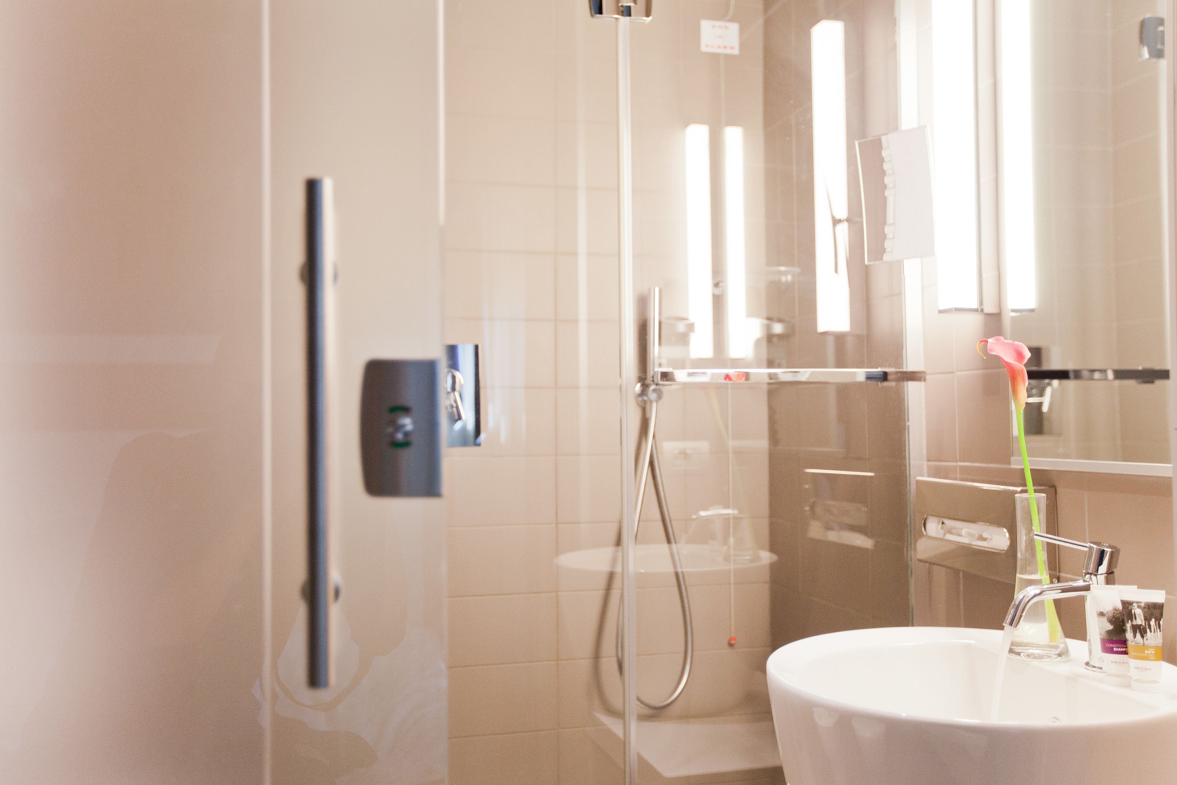 shower, eco-friendly toiletries, hair dryer, bidet