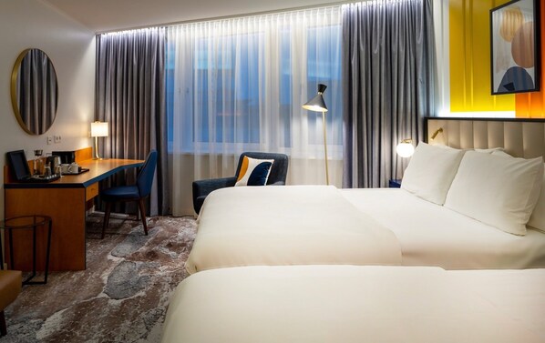 Premium Room, 2 Queen Beds | 1 bedroom, premium bedding, in-room safe, desk