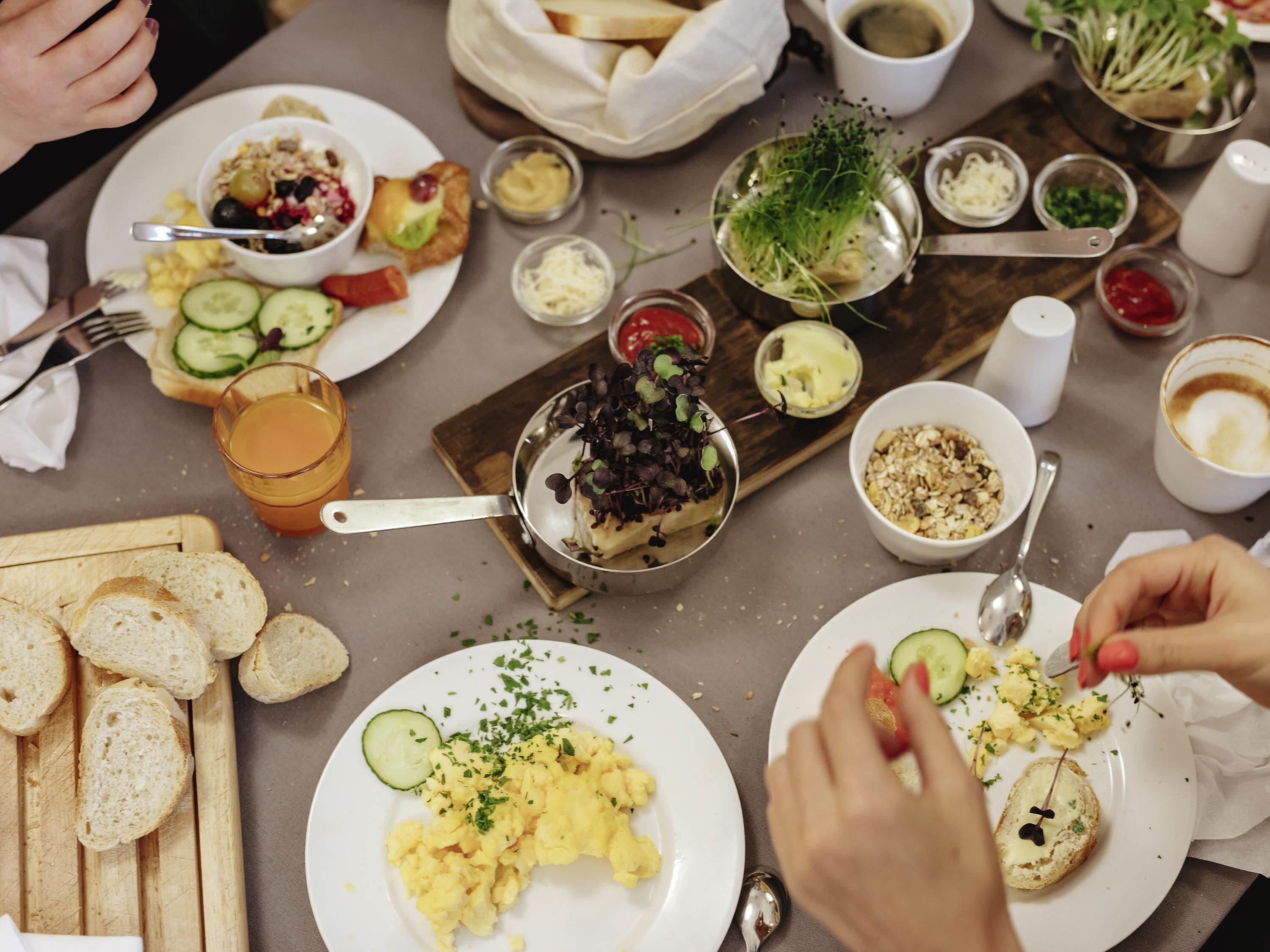 daily buffet breakfast (eur 11.50 per person)