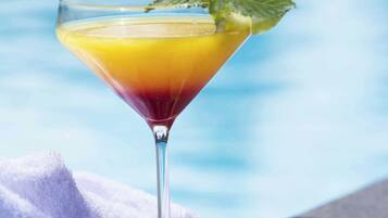 Seasonal outdoor pool, open 8:00 AM to 8:30 PM, sun loungers