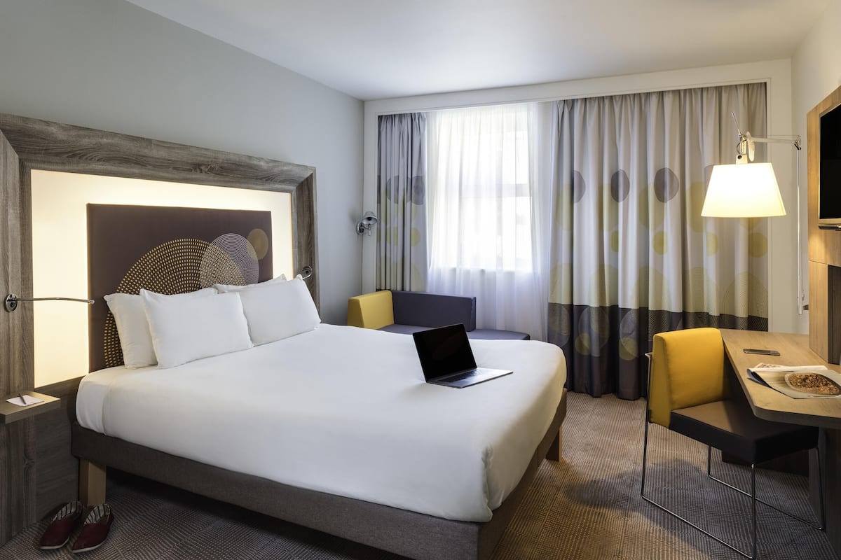 In-room safe, desk, laptop workspace, blackout curtains