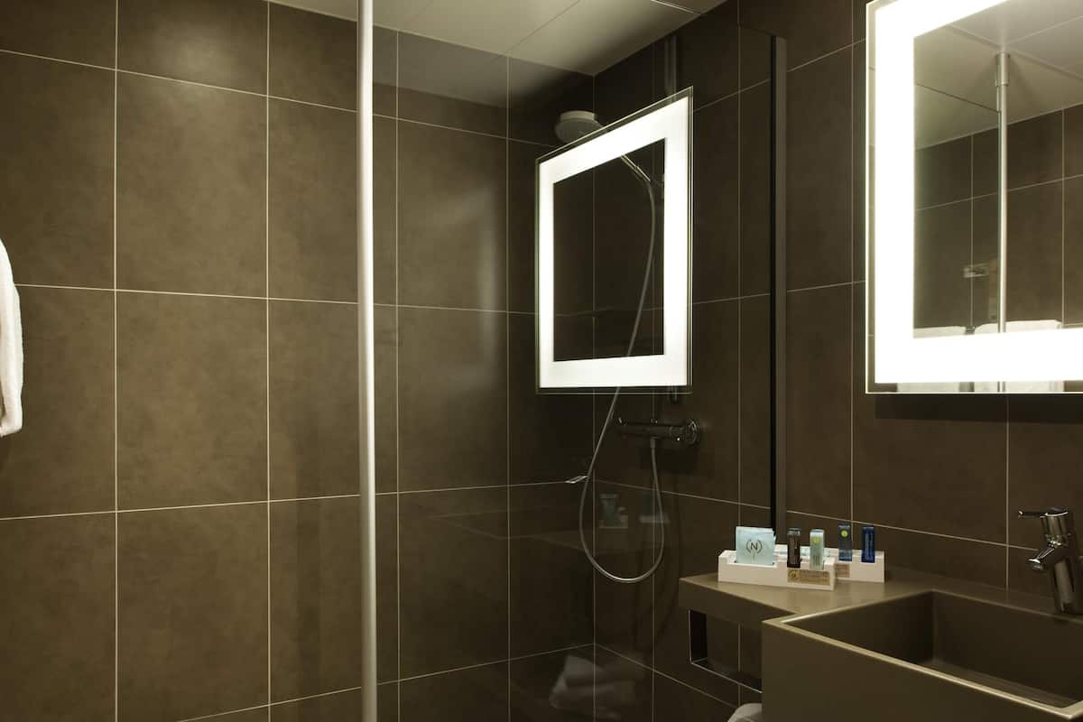 In-room safe, desk, laptop workspace, blackout curtains