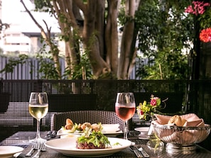 Breakfast, lunch, dinner served; French cuisine