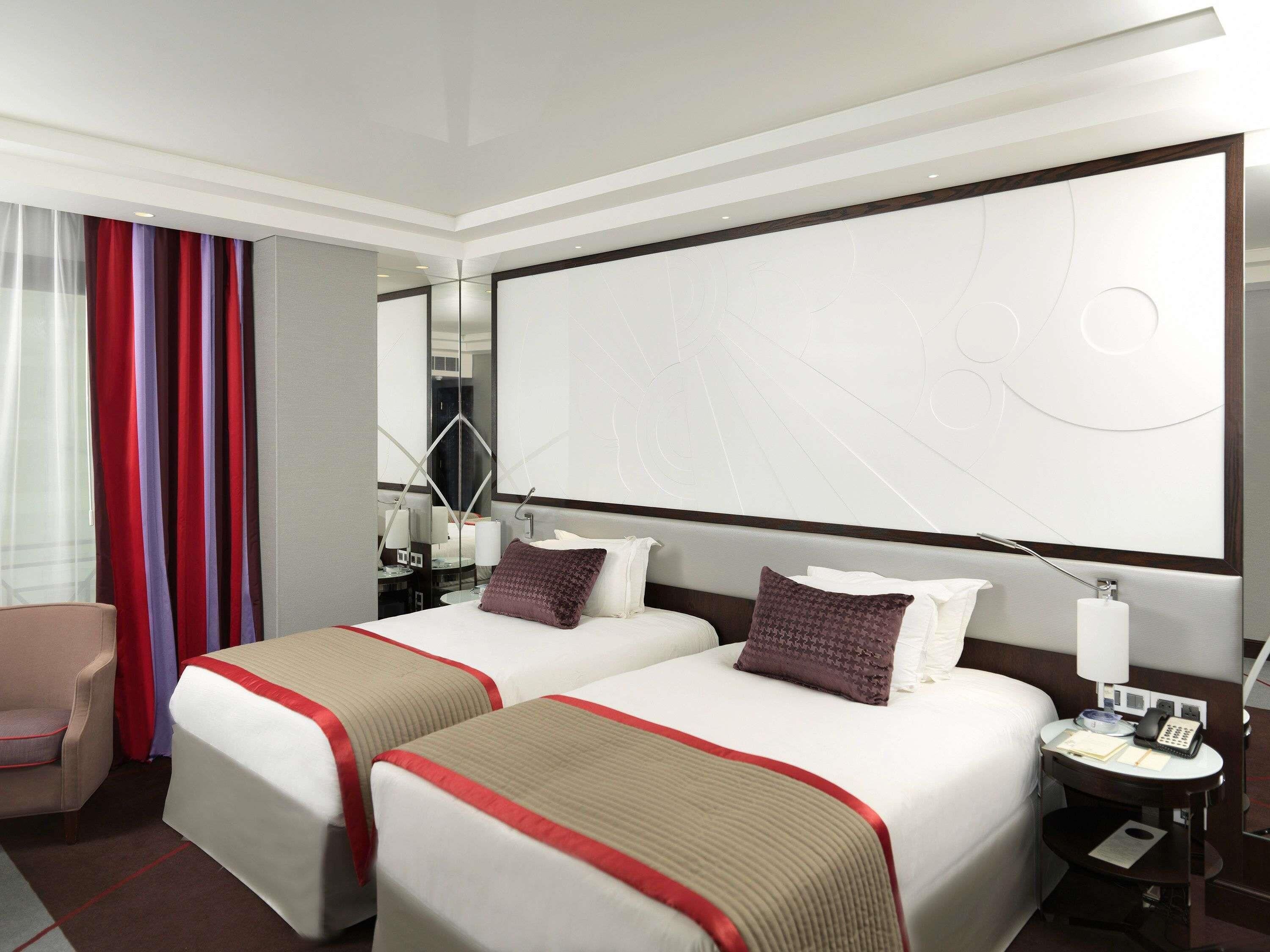 Luksushuone, 2 yhden hengen sänkyä | Egyptinpuuvillaiset lakanat, ylelliset vuodevaatteet