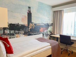 Good Morning Single Room | 1 Schlafzimmer, Schreibtisch, Verdunkelungsvorhänge, Bettwäsche