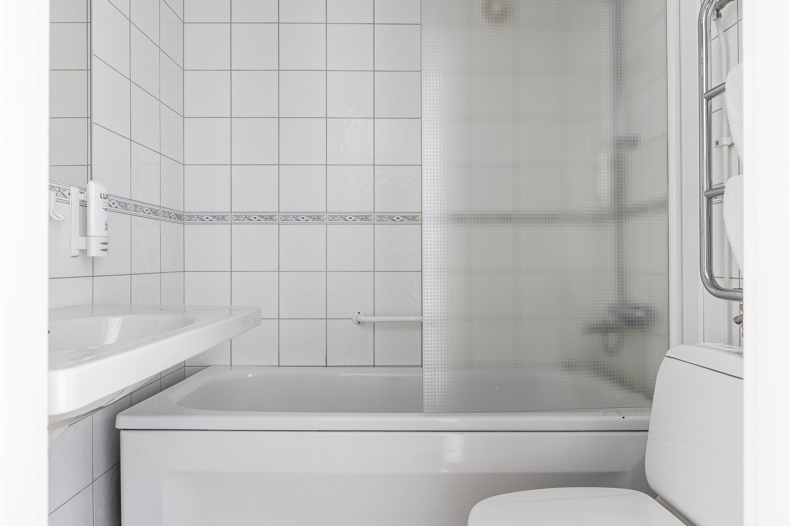 family room | bathroom | hair dryer, towels