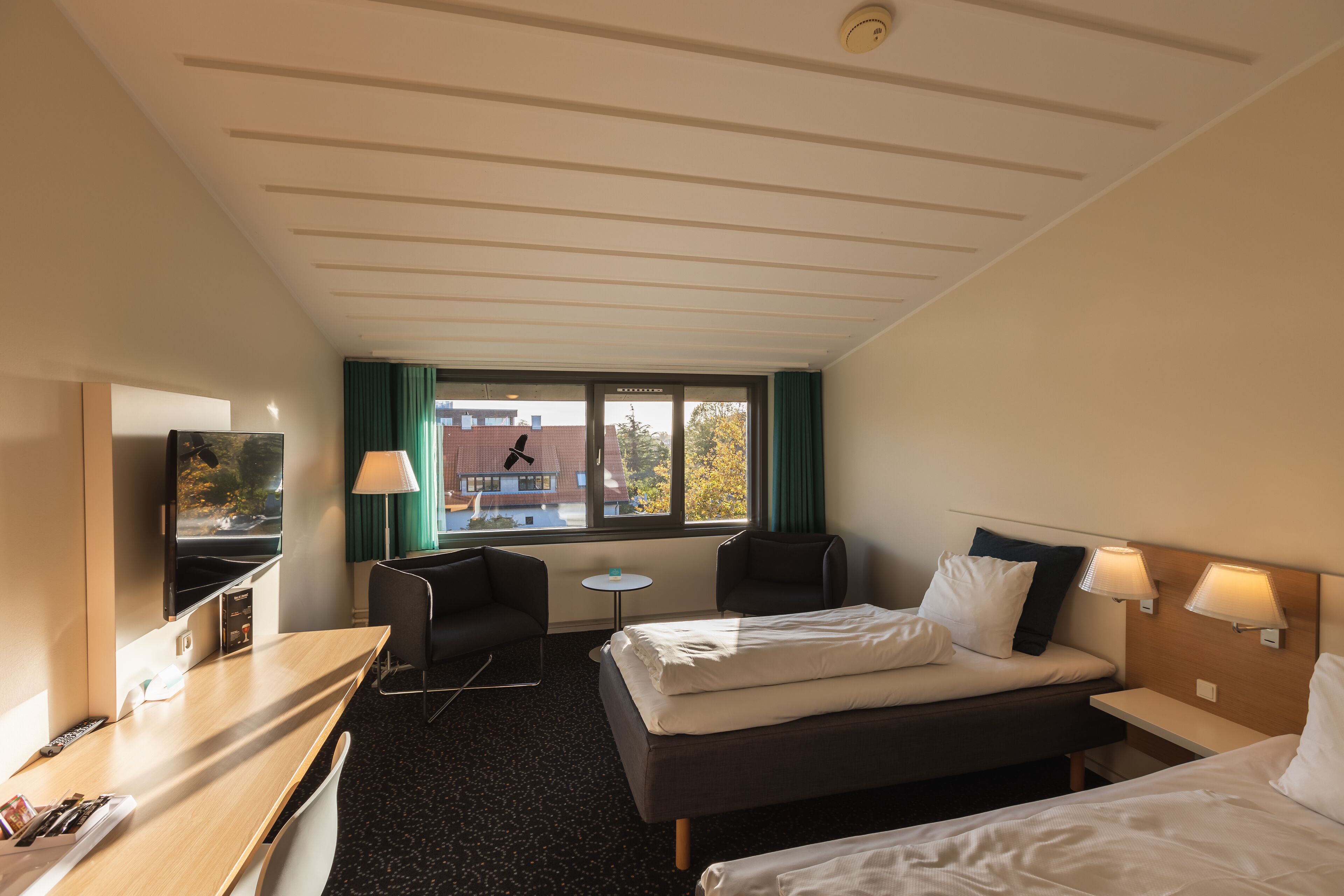 standard room, 2 single beds, non smoking | hypo-allergenic bedding, desk, laptop workspace, iron/ironing board