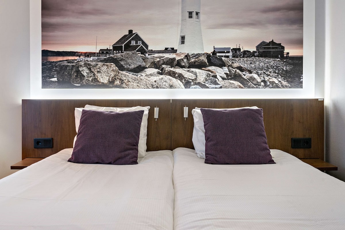 standard room, 2 single beds, non smoking | 1 bedroom, down duvets, individually decorated, desk