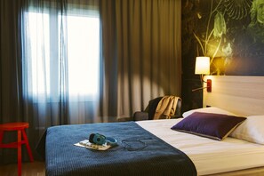 Blackout curtains, iron/ironing board, free WiFi, bed sheets