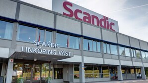 A building with a large 'Scandic' sign and 'Scandic Linköping Väst' text on the entrance. - Scandic Linköping Väst (Linkoping)