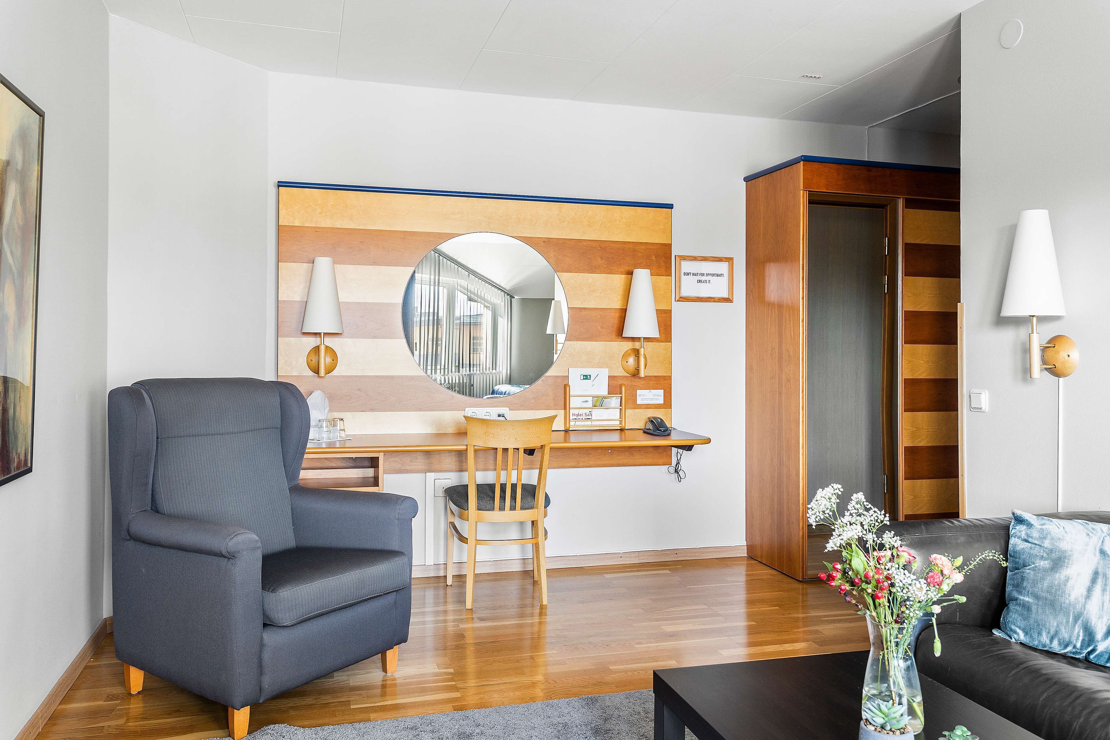 1 bedroom, pillow-top beds, individually decorated, desk