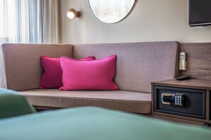 In-room safe, blackout curtains, iron/ironing board, cots/infant beds