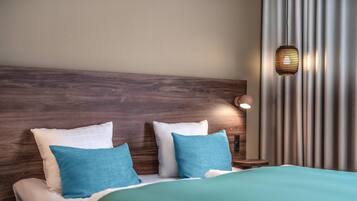 Chambre Double (Compact) | Coffres-forts dans les chambres, rideaux occultants