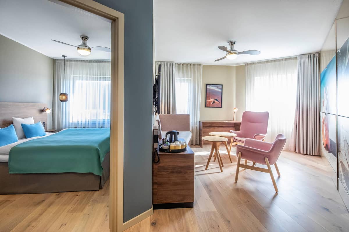In-room safe, blackout curtains, iron/ironing board (on request)
