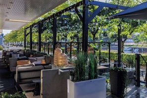Dinner served, al fresco dining